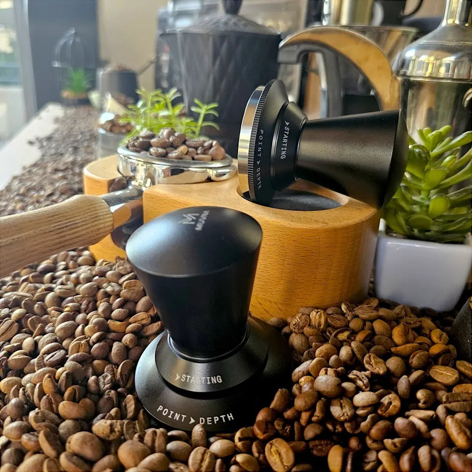 Muvna Adjustable Height Espresso Tamper – Stepless